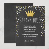 Dank u kaart Wilde dingen Verjaardag Gold Boy Crow (Voorkant / Achterkant)