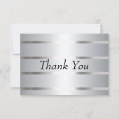 Dank u kaart zilveren lijnen (Voorkant)