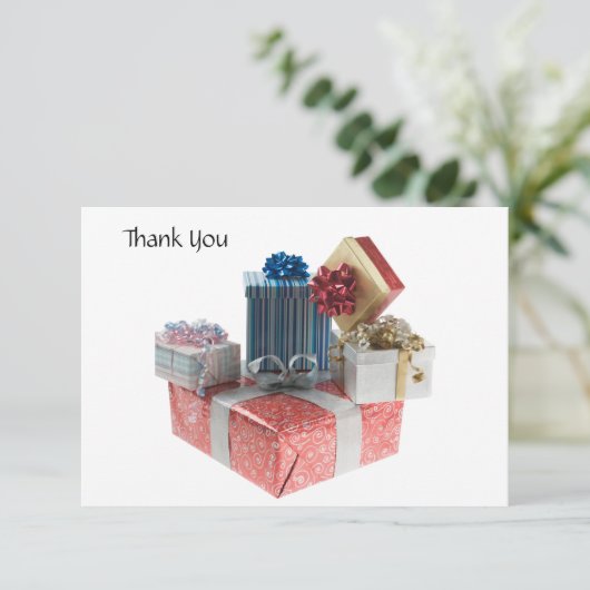 Dank u kaartdozen van geschenken bedankkaart (Staand voorkant)