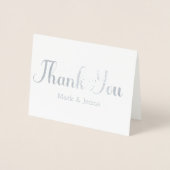 Dank u kaarten bruiloft koppels naam script hart (Voorkant)