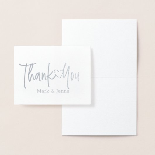 Dank u kaarten bruiloft koppels script open hart (Display)