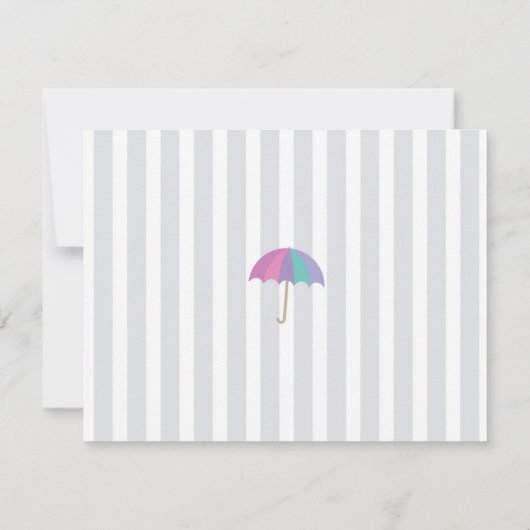 Dank u kaarten cloud Baby shower Sprinkle Girl (Achterkant)