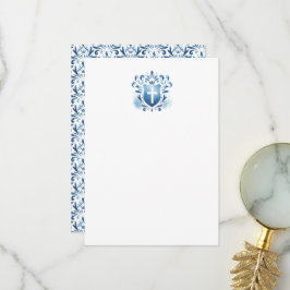 Dank u Kaarten Dusty Blue Crest & Cross