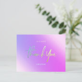 Dank u kaarten Levendig holografisch Briefkaart (Staand voorkant)