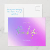 Dank u kaarten Levendig holografisch Briefkaart (Voorkant / Achterkant)