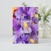 Dank u kaarten Paarse tulpenbloemen (Staand voorkant)