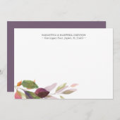 Dank u kaarten rustieke Herfst gebladerte briefpap Notitiekaartje (Voorkant / Achterkant)