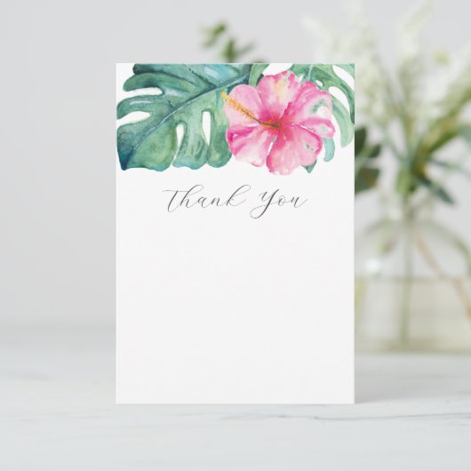 Dank u Kaarten Tropische Botanische Waterverf (Staand voorkant)