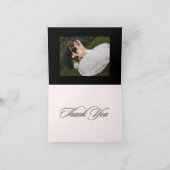 Dank u Kaarten, trouwfoto's+monogram Bedankkaart (Binnen)