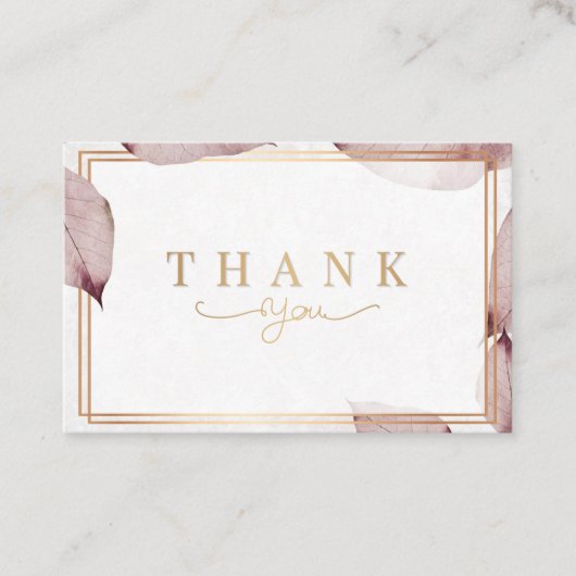 Dank u  kaarten  visitekaartje (Voorkant)