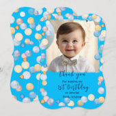 Dank u Kaarten voor 1e Verjaardag met Foto (Voorkant / Achterkant)