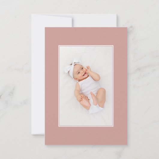 Dank u Kaarten voor de Doop | Pink Floral Boho (Achterkant)