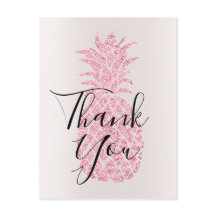 Dank u kalligrafie op faux glitter ananas