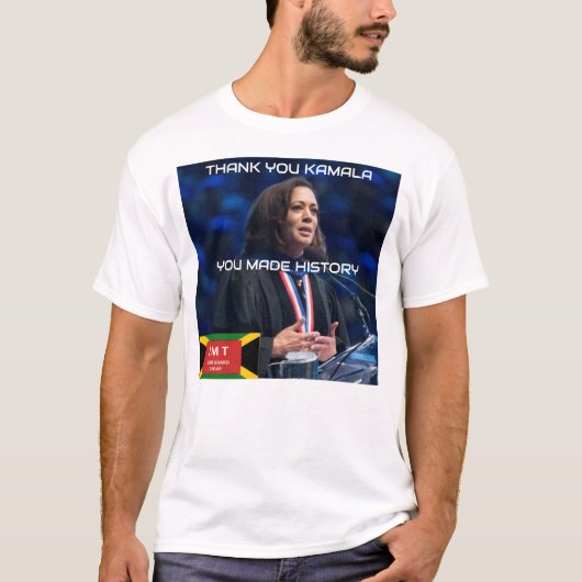 DANK U KAMALA. Heren Basic T-Shirt (Voorkant)