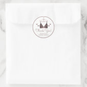Dank U Kant Waterverf Ondergoed Bruidsdouche Ronde Sticker (Tas)