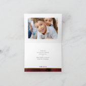 DANK U kastanjebruine donkerrood van de bar mitswa Bedankkaart (Binnen)