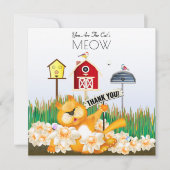 Dank u Kat en Vogels in de Tuin Kaart (Voorkant)