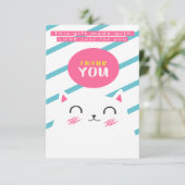 DANK U KAT HET ONTWERP VAN HET WENSKAART BEDANKKAART (Staand voorkant)