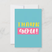 DANK U KAT HET ONTWERP VAN HET WENSKAART BEDANKKAART (Achterkant)