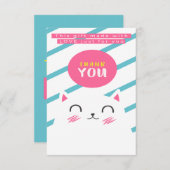 DANK U KAT HET ONTWERP VAN HET WENSKAART BEDANKKAART (Voorkant / Achterkant)