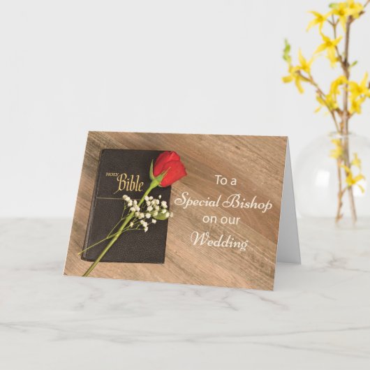 Dank u katholieke bisschop voor de Bijbel en het R Kaart (Gele Bloem)