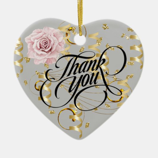 Dank u keramisch Ornament (Voorkant)