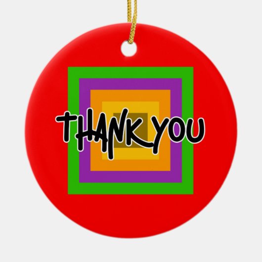 dank u keramisch ornament (Voorkant)