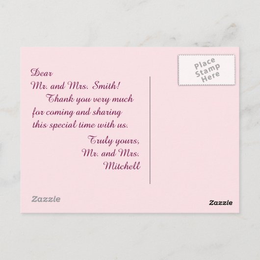 Dank u kersen aanpasbaar briefkaart (Achterkant)