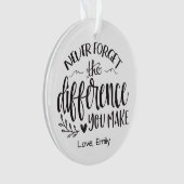 Dank u Kerst Ornament Leraar Gift Keepsake (voorkant)