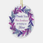 Dank u Kerstkrans leraren waardering Keramisch Ornament (Rechts)