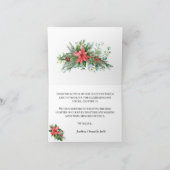 Dank u Kerstmis douche gevouwen kaart (Binnen)