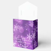 Dank u Kerstvakantie Sparkle Paarse Bedankdoosjes (Geopend)