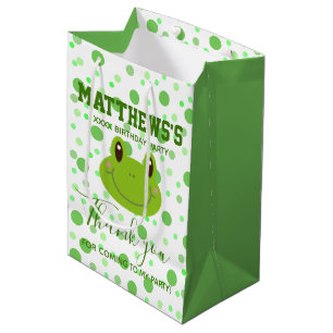 Dank u Kids Verjaardag Kikker Theme Favoriet Medium Cadeauzakje