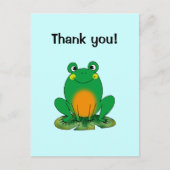 Dank u! (kikker) briefkaart (Voorkant)