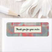 Dank u klant Bestel Pastel Abstracte zaken Etiket (Insitu)