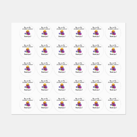 Dank u Klanten Stickers (Meerdere) (Vel)