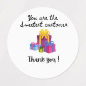 Dank u Klanten Stickers (Meerdere) (Design 1)