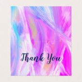 Dank u klantwaardering Paarse olieverf Visitekaartje (Buitenkant ongevouwen)
