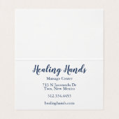 Dank u klantwaardering Paarse olieverf Visitekaartje (Binnenkant ongevouwen)