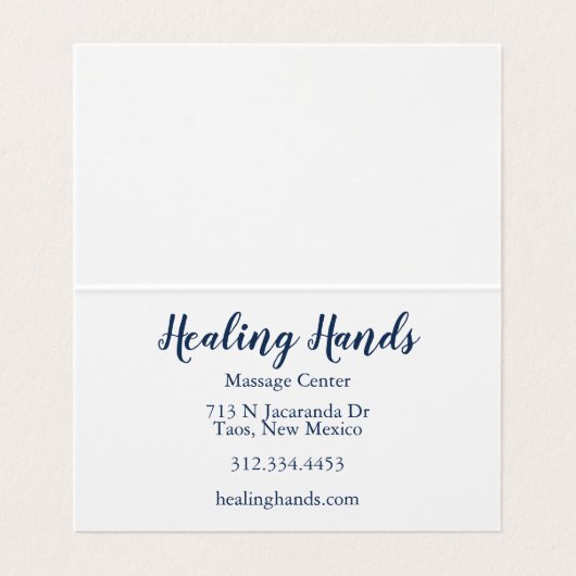 Dank u klantwaardering Paarse olieverf Visitekaartje (Binnenkant ongevouwen)