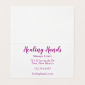 Dank u klantwaardering Paarse olieverf Visitekaartje (Binnenkant ongevouwen)