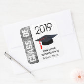 Dank u Klasse van 20XX Vierkante Sticker (Envelop)