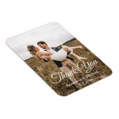 dank u, klassiek manuscript, trouwfoto magneet (Rechterzijde)