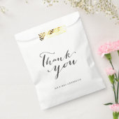Dank u klassieke script kalligrafie naam bruiloft bedankzakje (Gezegeld)