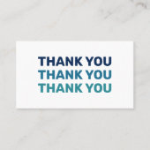 Dank u Kleine Bedrijf Moderne Blauwe Ombre Kortingskaartje (Voorkant)