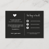 Dank u Kleine Bedrijfs Moderne Orde Tussenvoegsel  Visitekaartje (Achterkant)