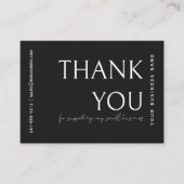 Dank u Kleine Bedrijfs Moderne Orde Tussenvoegsel  Visitekaartje (Voorkant)