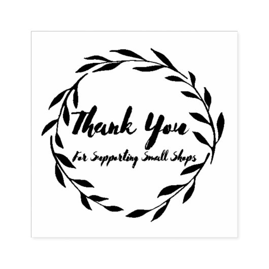 Dank u Kleine Bedrijfs Rubber en Houten Stempel (Afrduk)