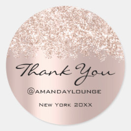 Dank u kleine bedrijven Confetti Roos Instagra Ronde Sticker