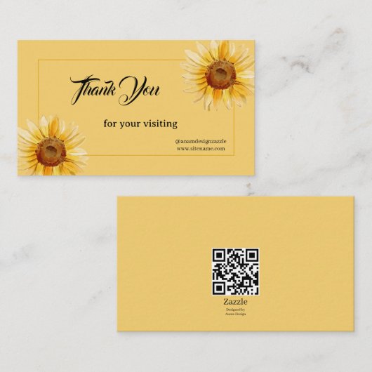 DANK U KLEINE VISITEKAARTJES (Voorkant / Achterkant)